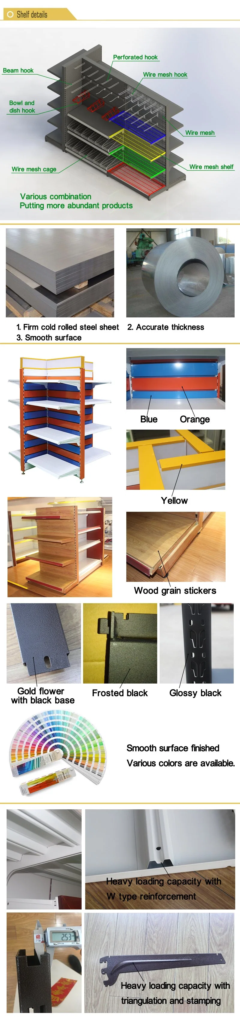 Heavy Duty Shop Display Stand Supermarket Shelf