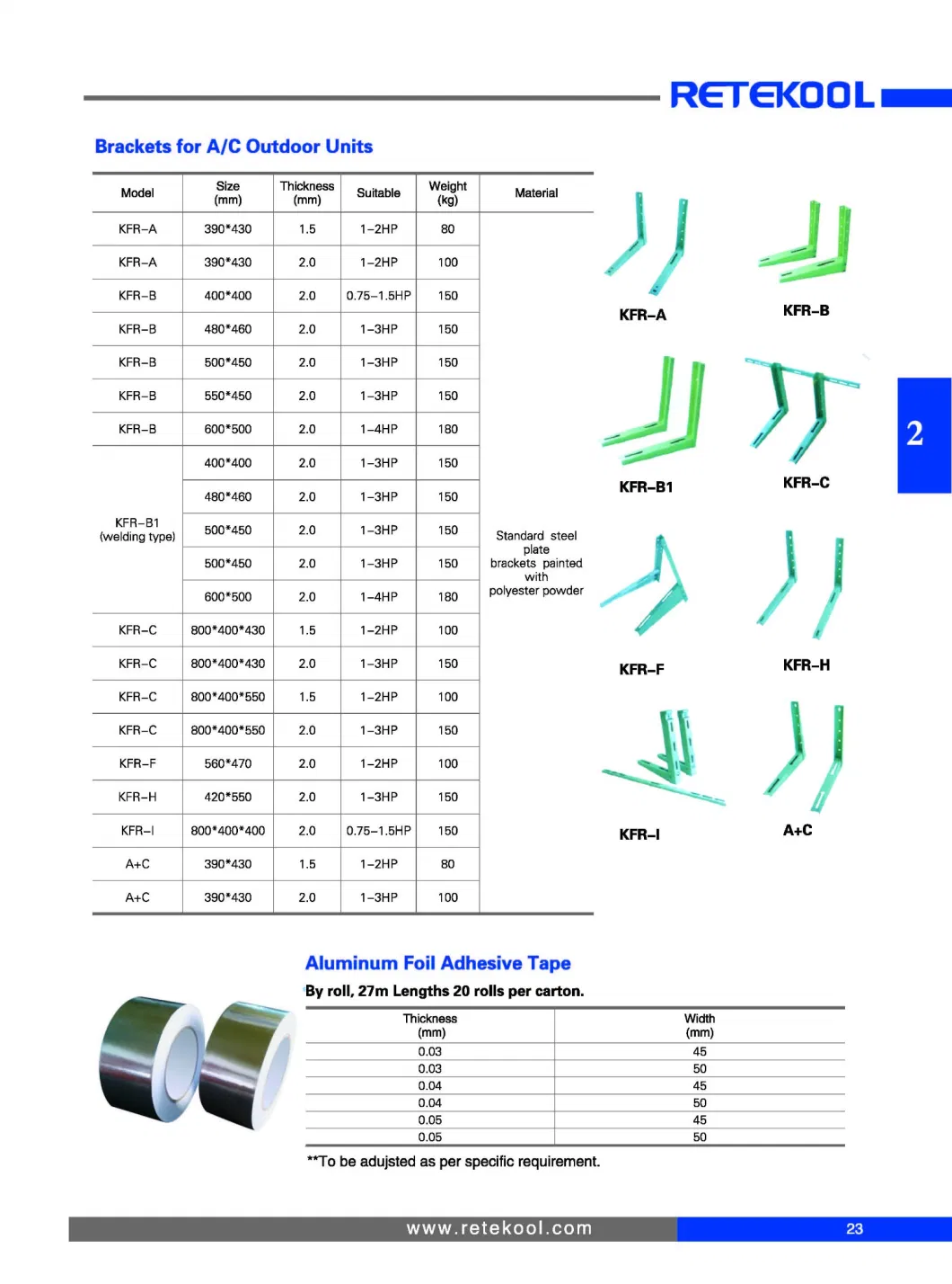 Air Conditioning Steel Wall Mounted Bracket for A/C Outdoor Unit